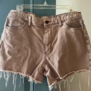 Universal Thread Rose Gold colored denim cutoff shorts - size 12/31